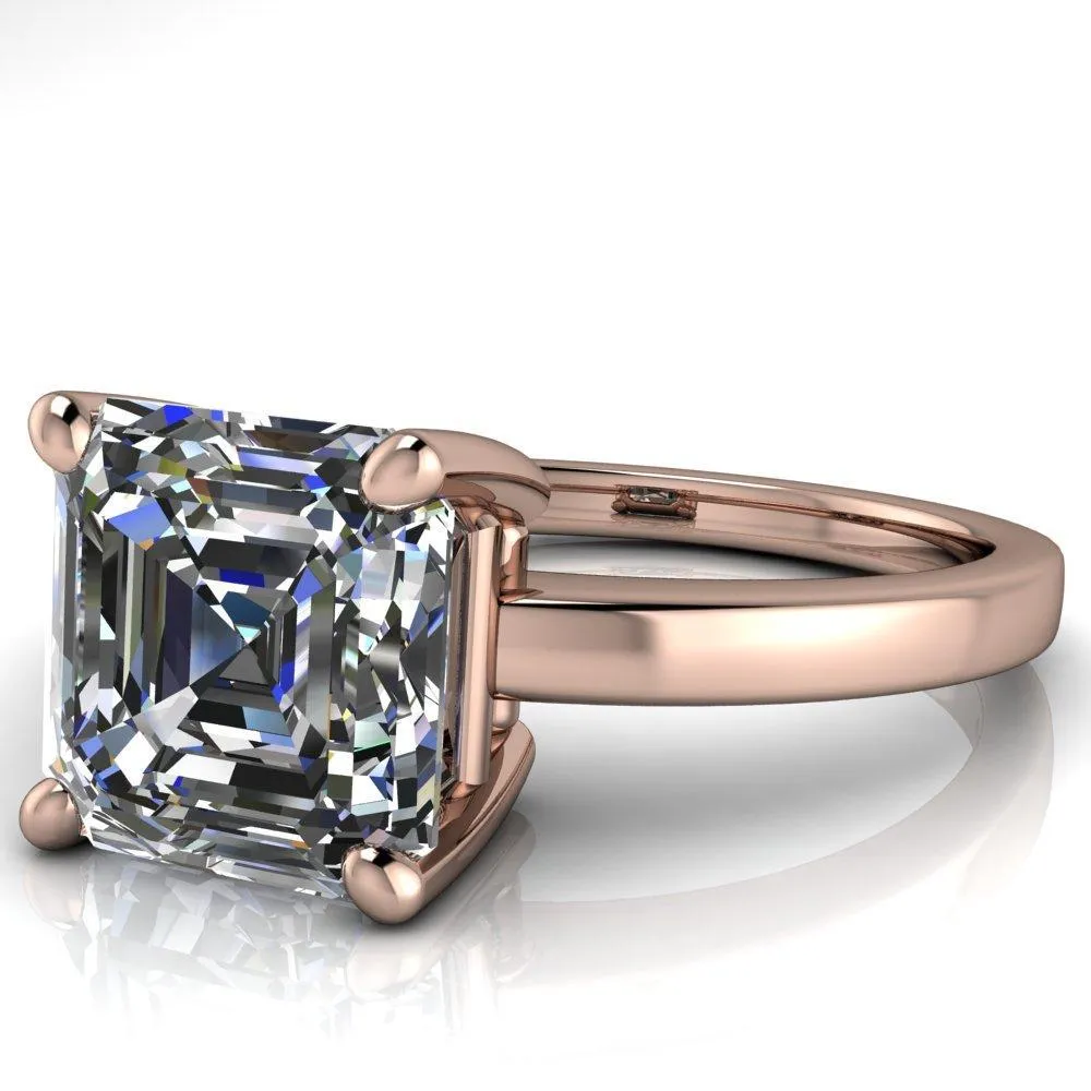 Keegan Asscher Moissanite 4 Prong Engagement Ring