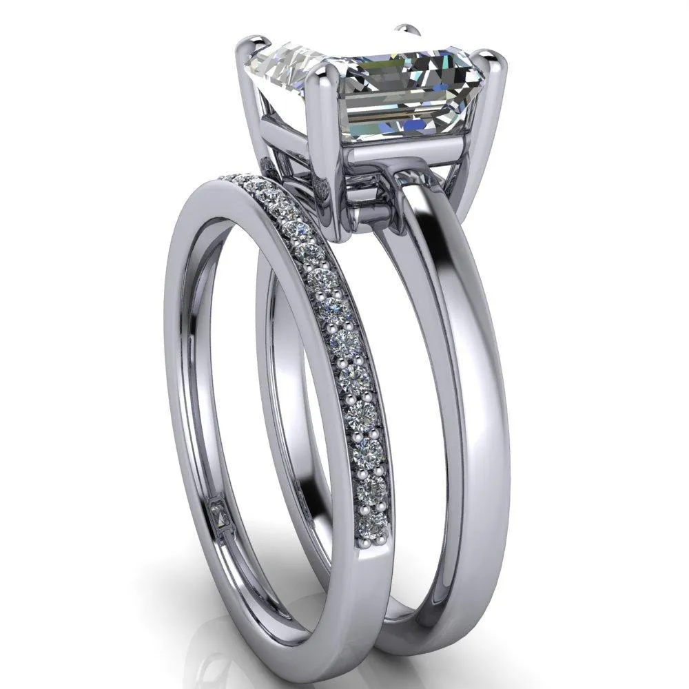 Keegan Asscher Moissanite 4 Prong Engagement Ring