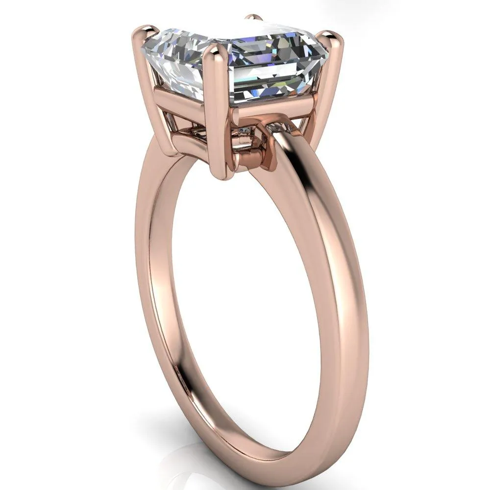 Keegan Asscher Moissanite 4 Prong Engagement Ring