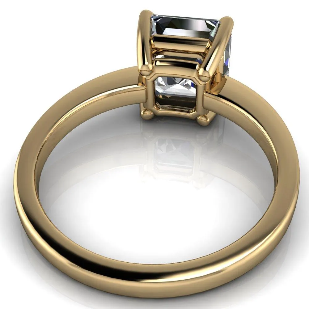 Keegan Asscher Moissanite 4 Prong Engagement Ring