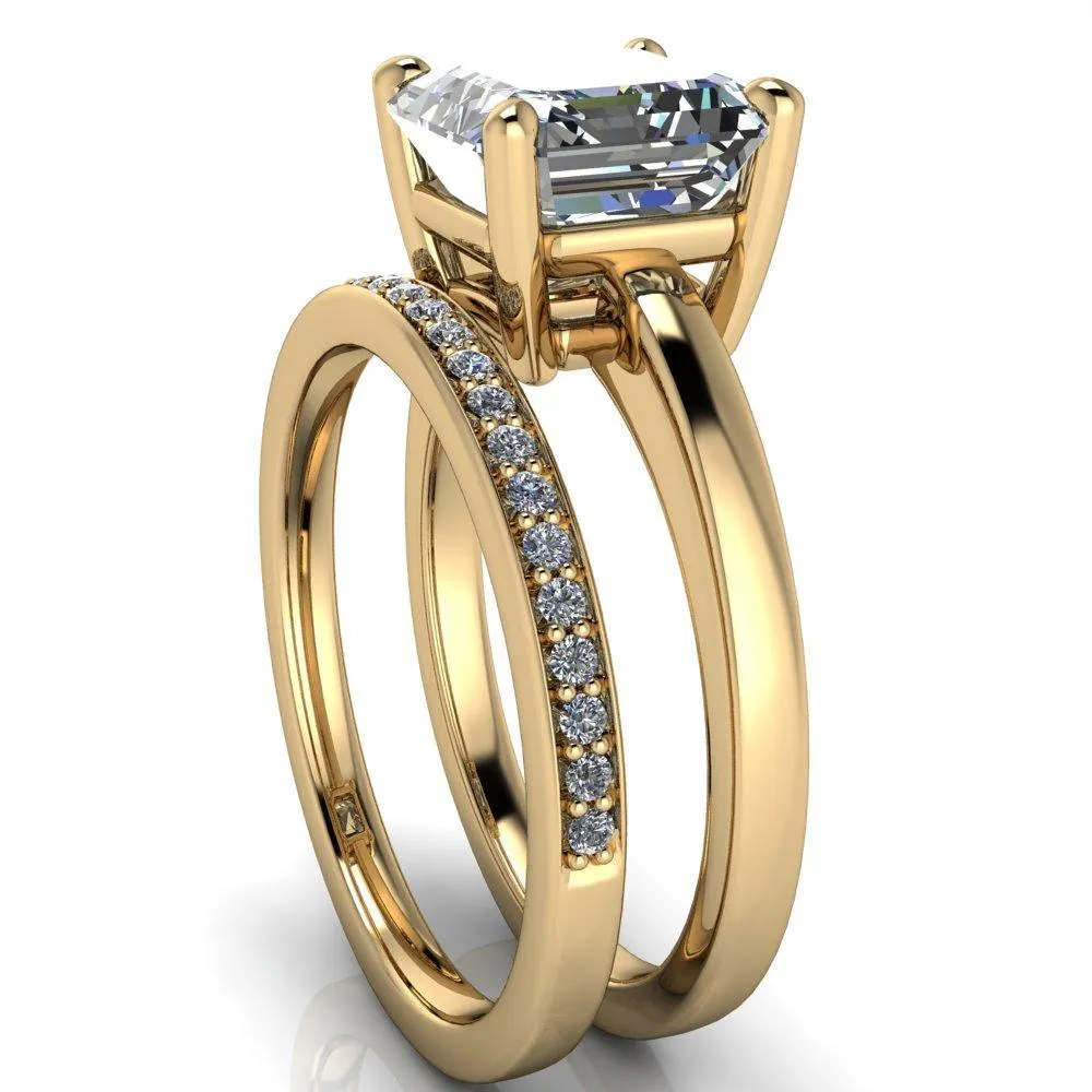 Keegan Asscher Moissanite 4 Prong Engagement Ring