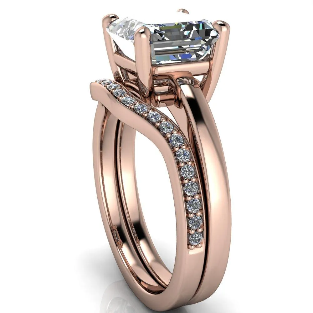 Keegan Asscher Moissanite 4 Prong Engagement Ring