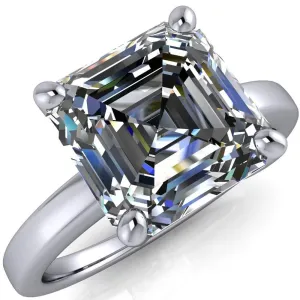 Keegan Asscher Moissanite 4 Prong Engagement Ring