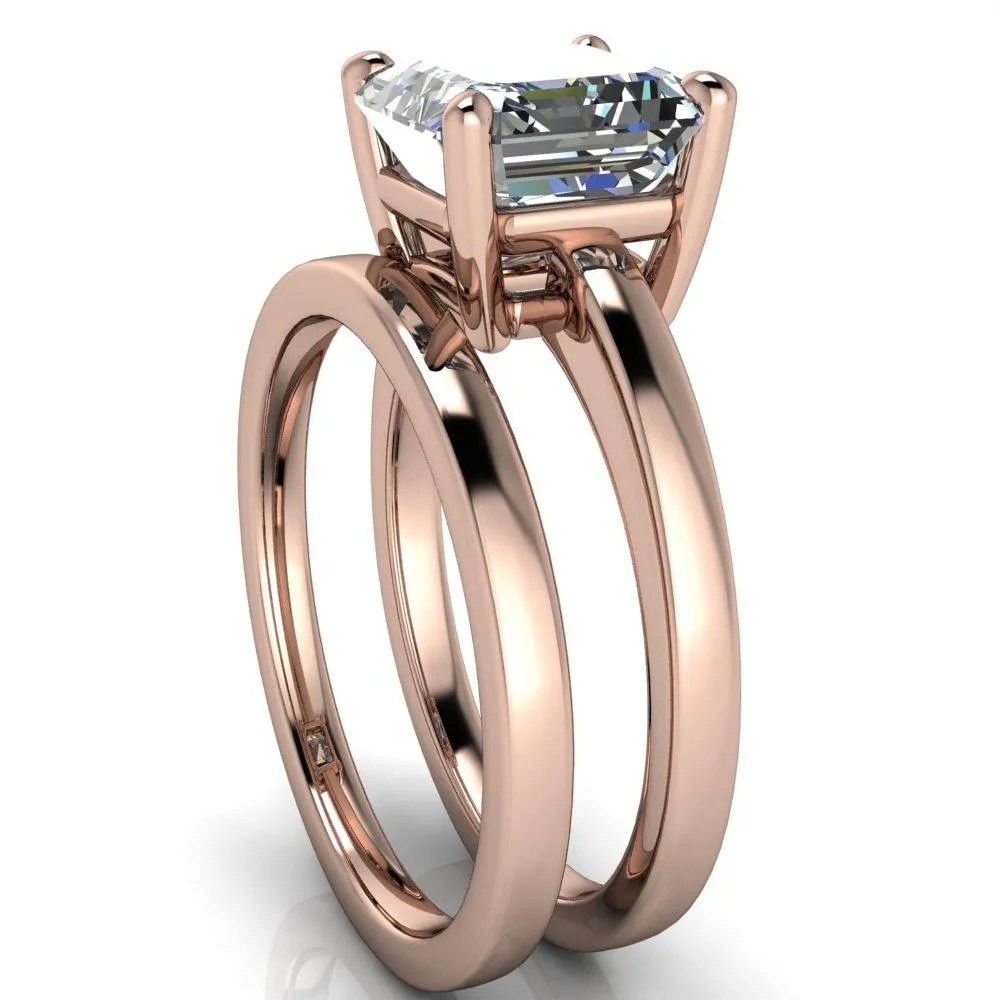 Keegan Asscher Moissanite 4 Prong Engagement Ring