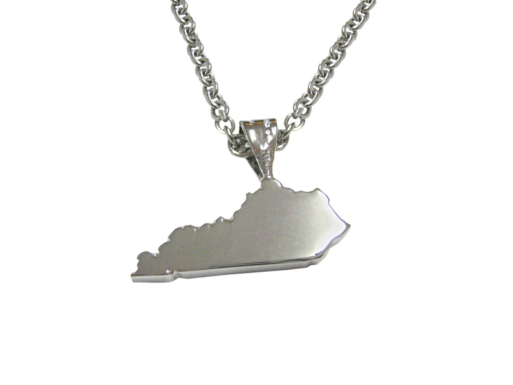 Kentucky State Map Shape Pendant Necklace