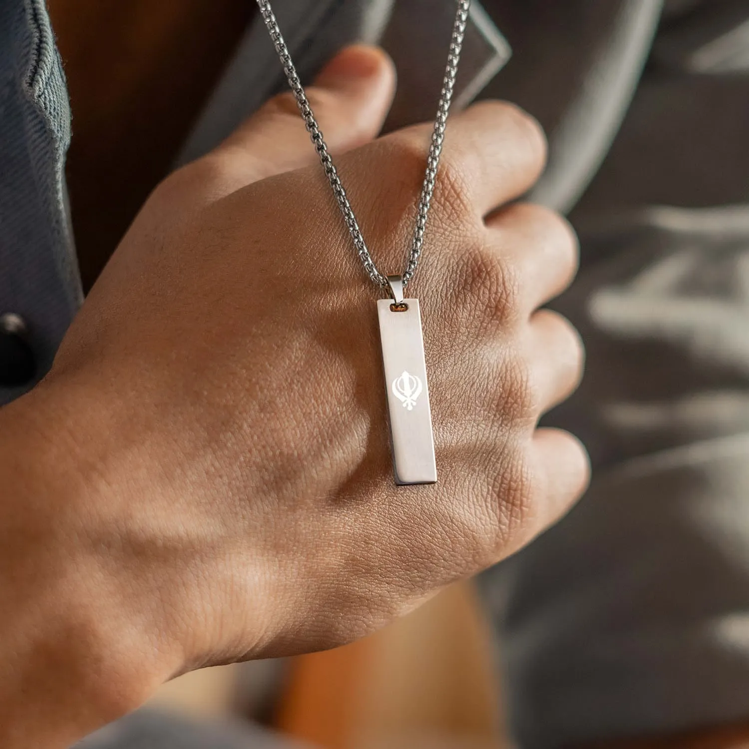 Khanda Spiritual Mini Tag Necklace