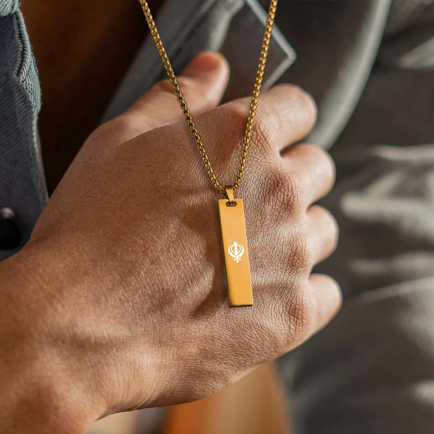 Khanda Spiritual Mini Tag Necklace