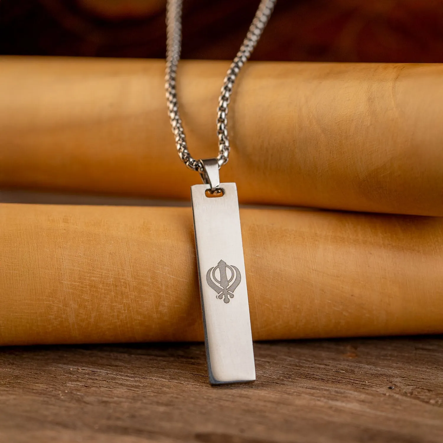 Khanda Spiritual Mini Tag Necklace