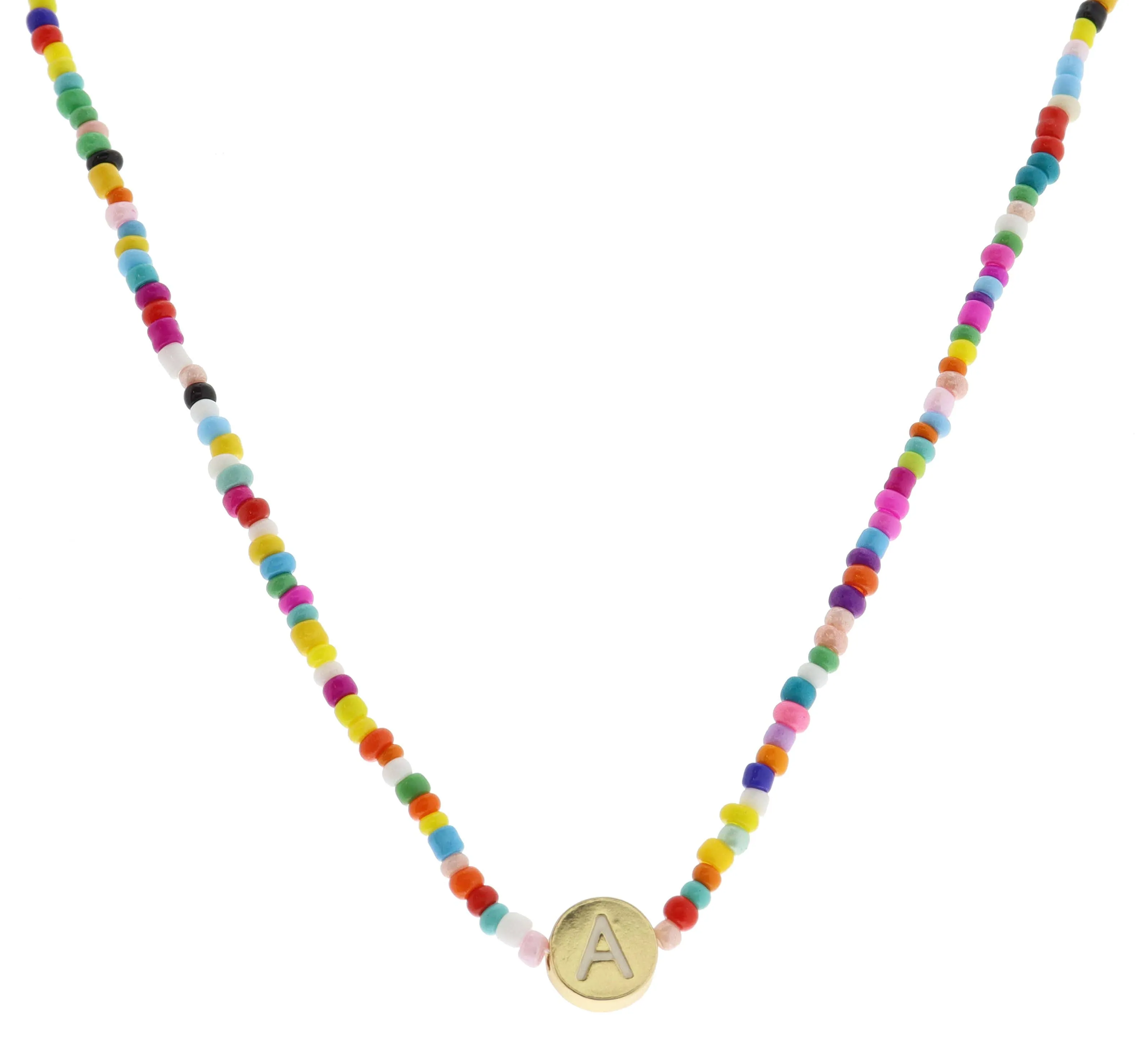 Kids Rainbow "A" Necklace