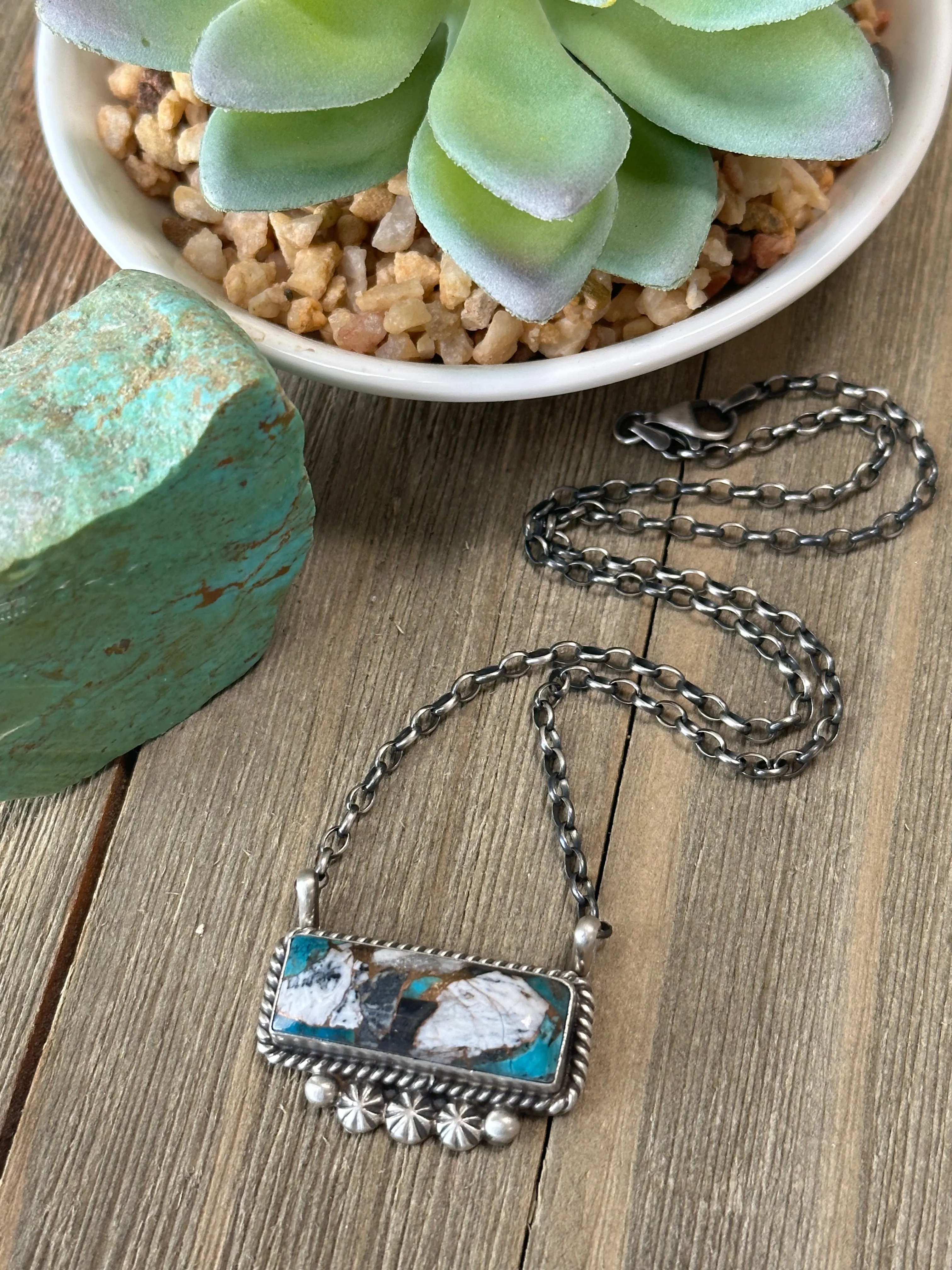 Kingman Crush Bar Necklace