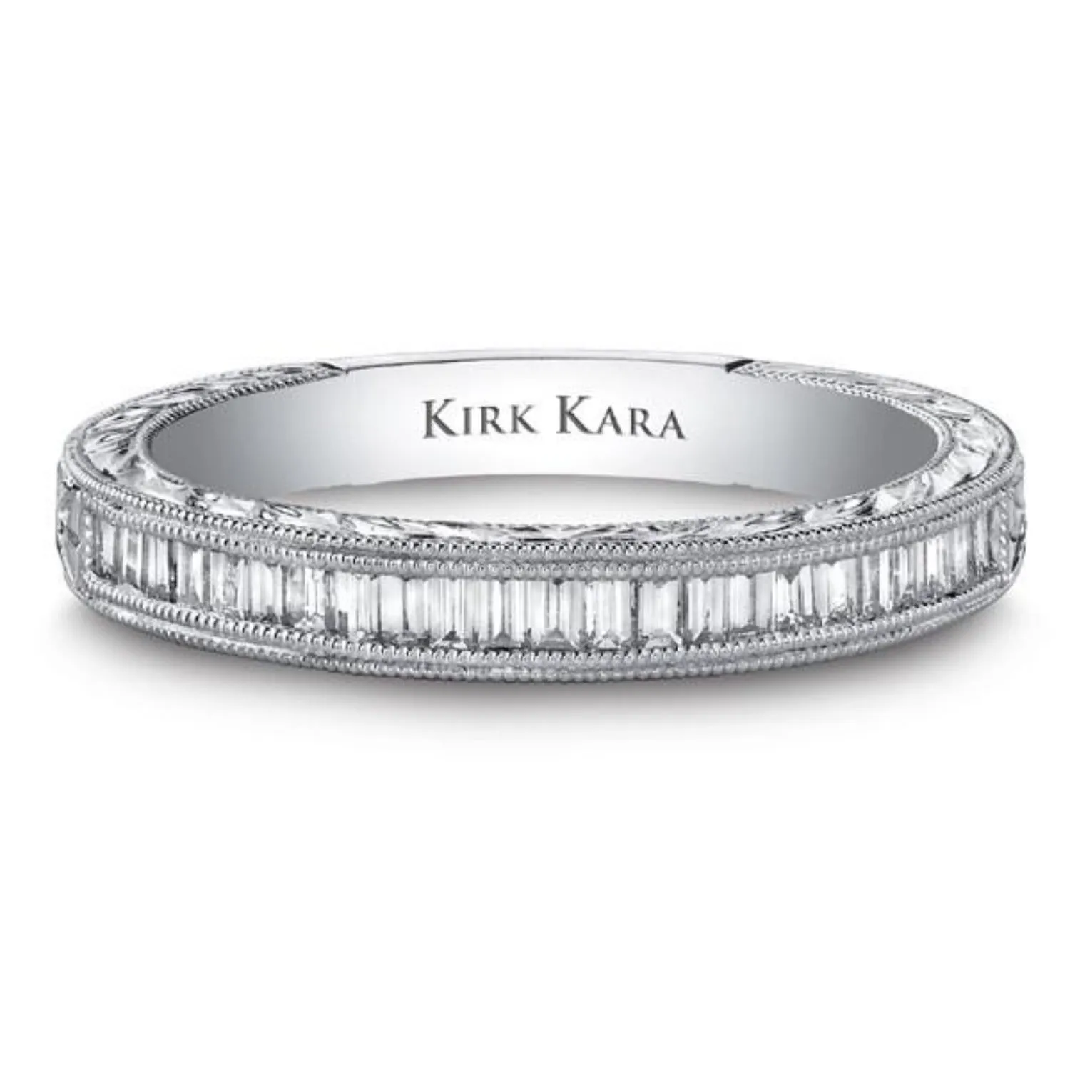 Kirk Kara "Stella" Baguette Cut Diamond Wedding Band