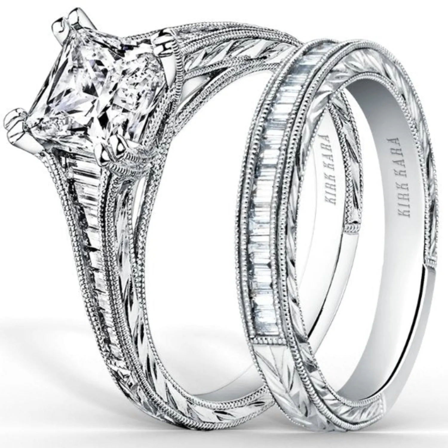 Kirk Kara "Stella" Baguette Cut Diamond Wedding Band