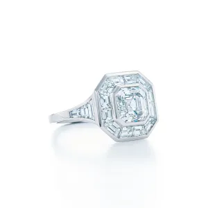 Kwiat Asscher Cut Diamond Engagement Ring