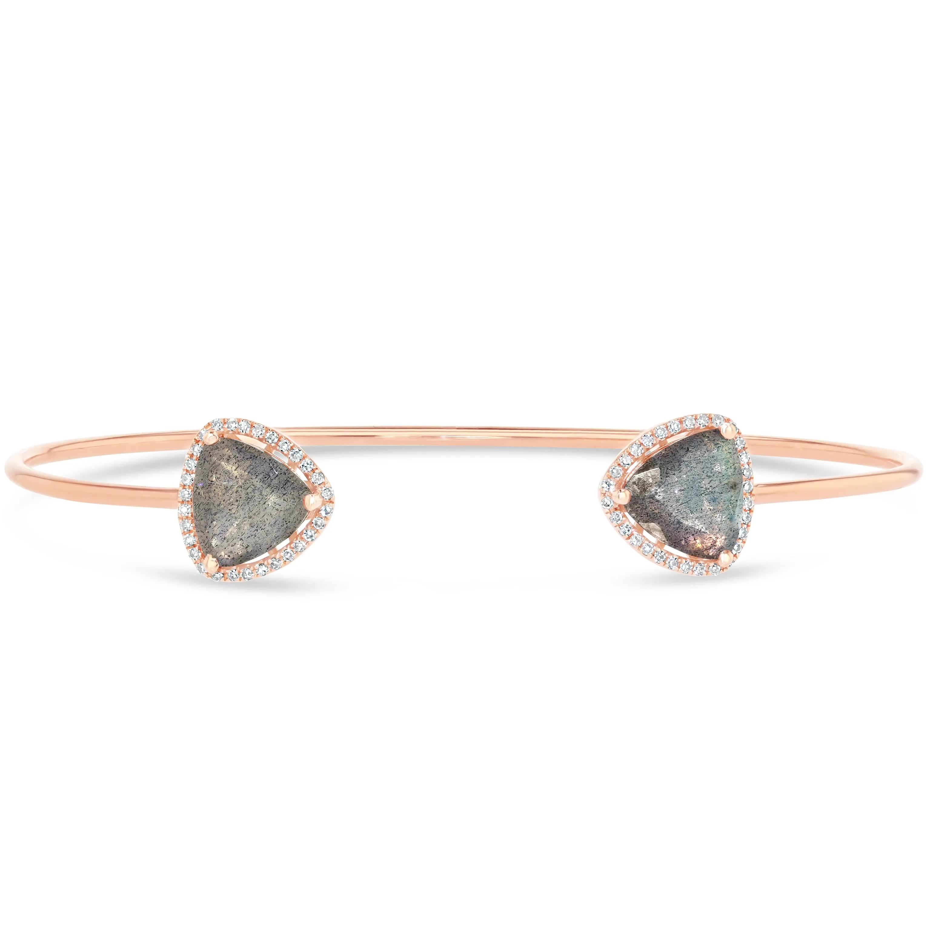 Labradorite and Diamond Cuff