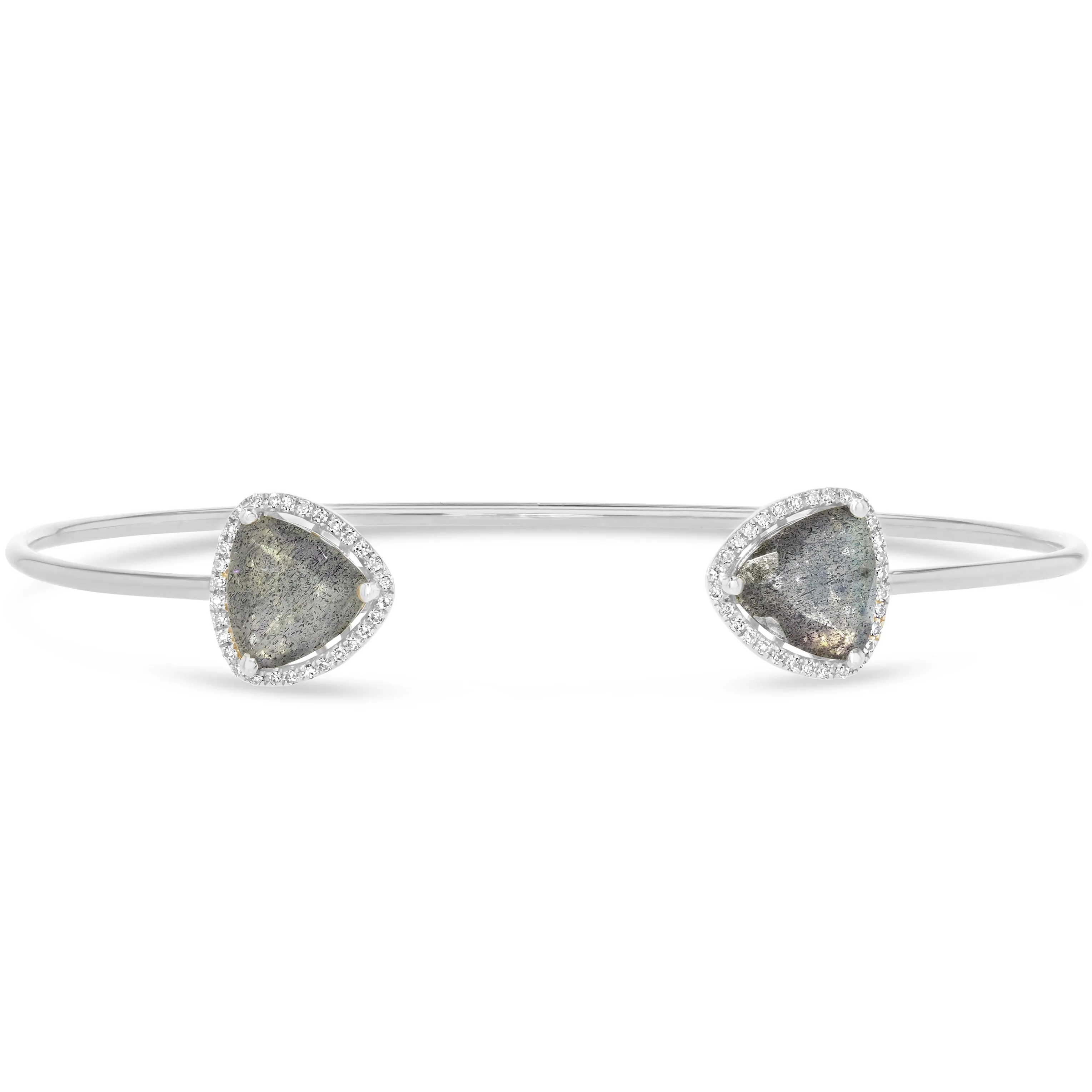 Labradorite and Diamond Cuff