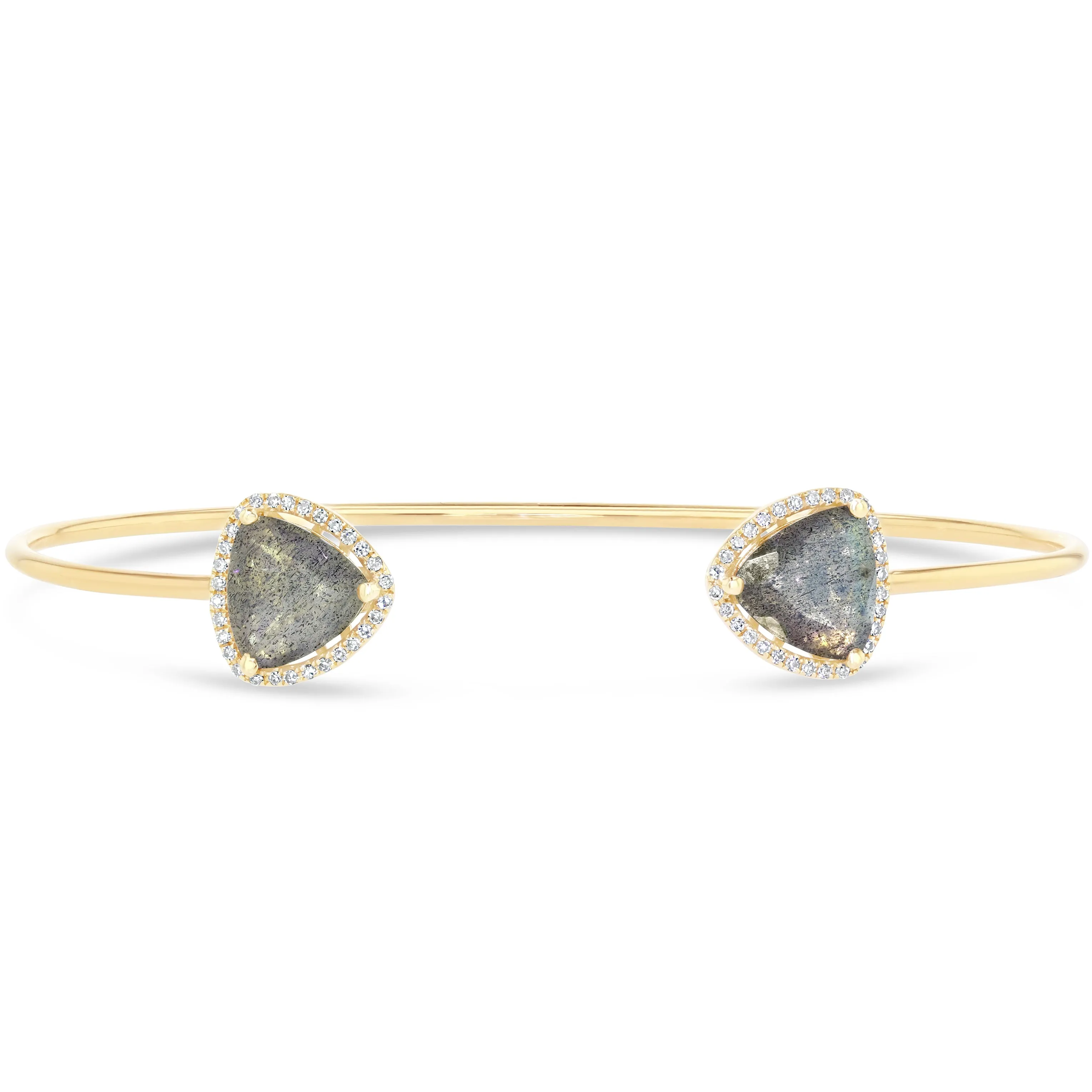 Labradorite and Diamond Cuff