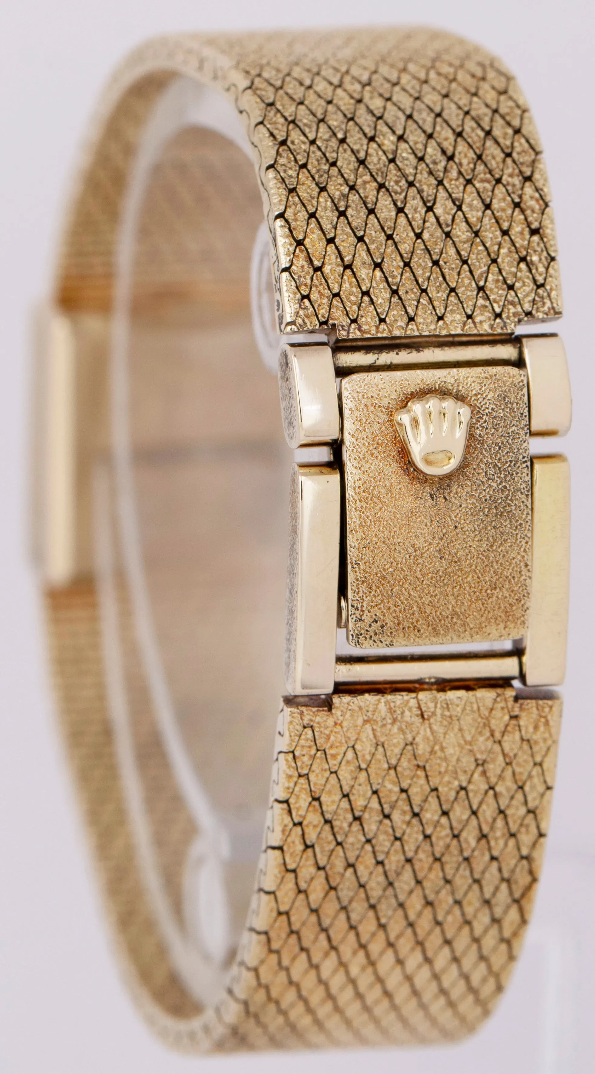 Ladies Rolex Cocktail 14K Yellow Gold 15mm Silver Mechanical Watch 3457