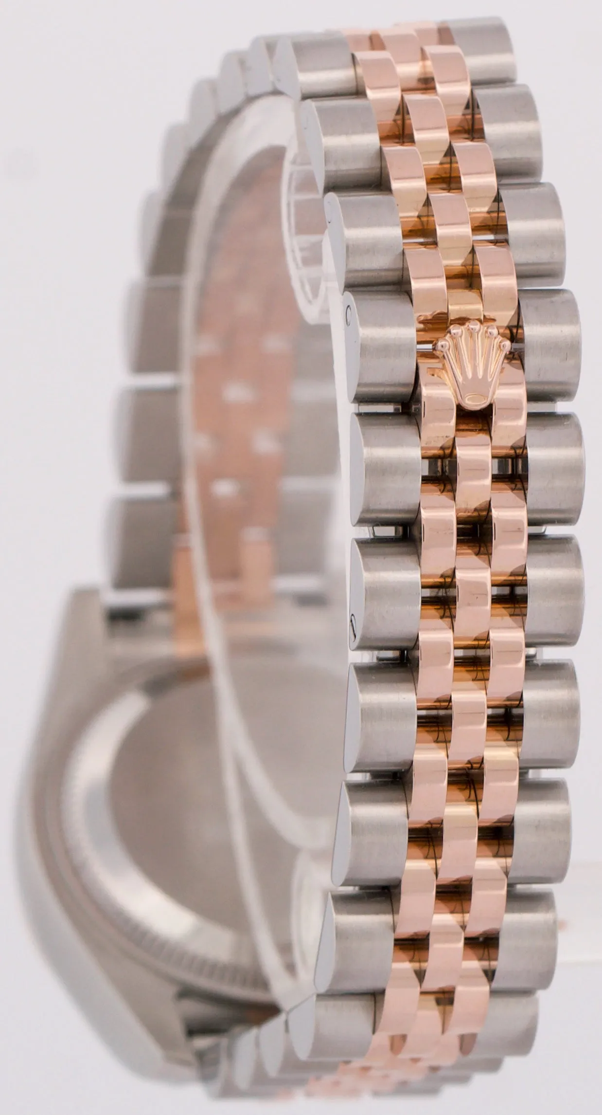 Ladies Rolex DateJust 26mm FACTORY PINK DIAMOND 18K Rose Gold JUBILEE 179171
