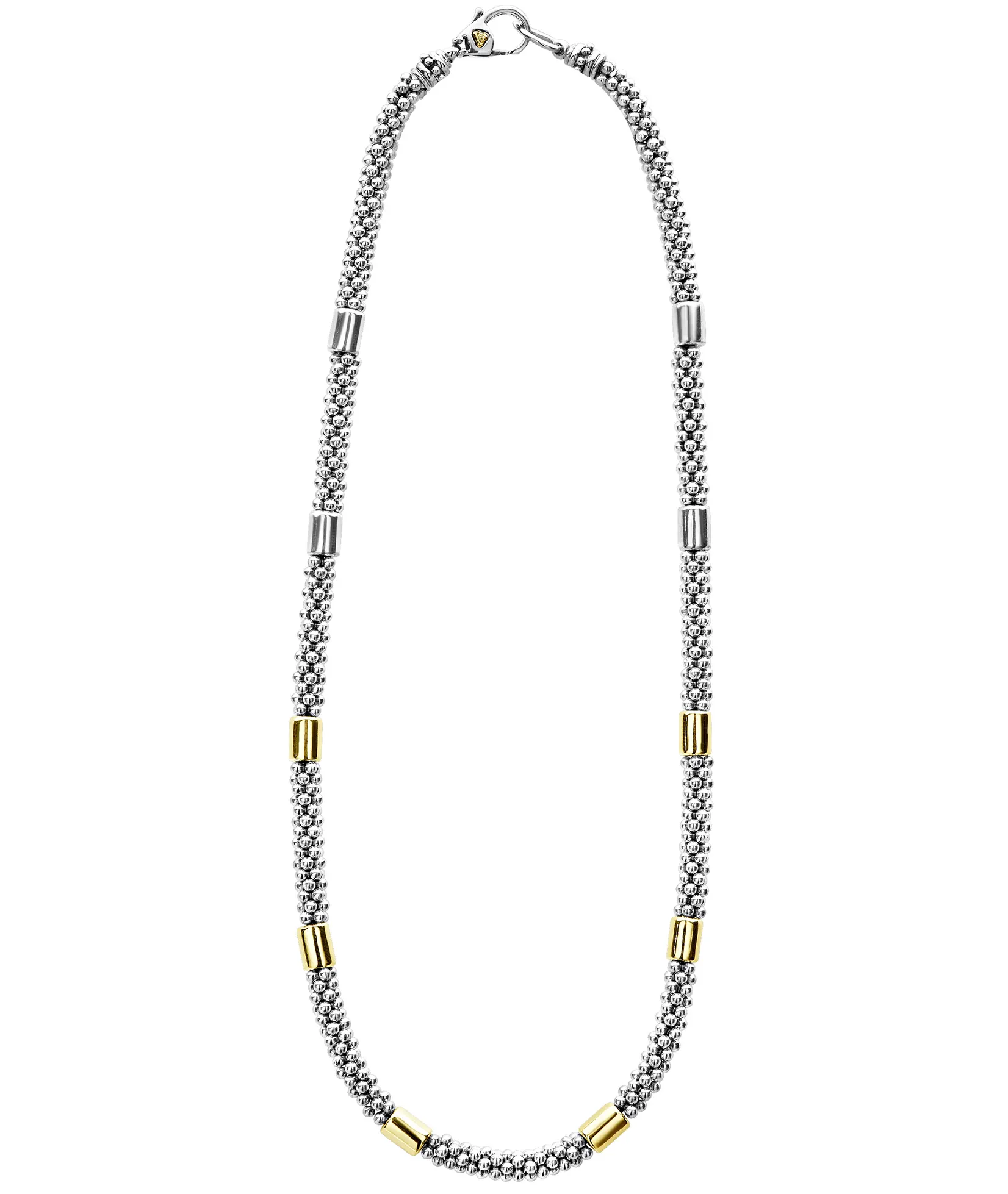 LAGOS High Bar Gold Station Caviar Necklace