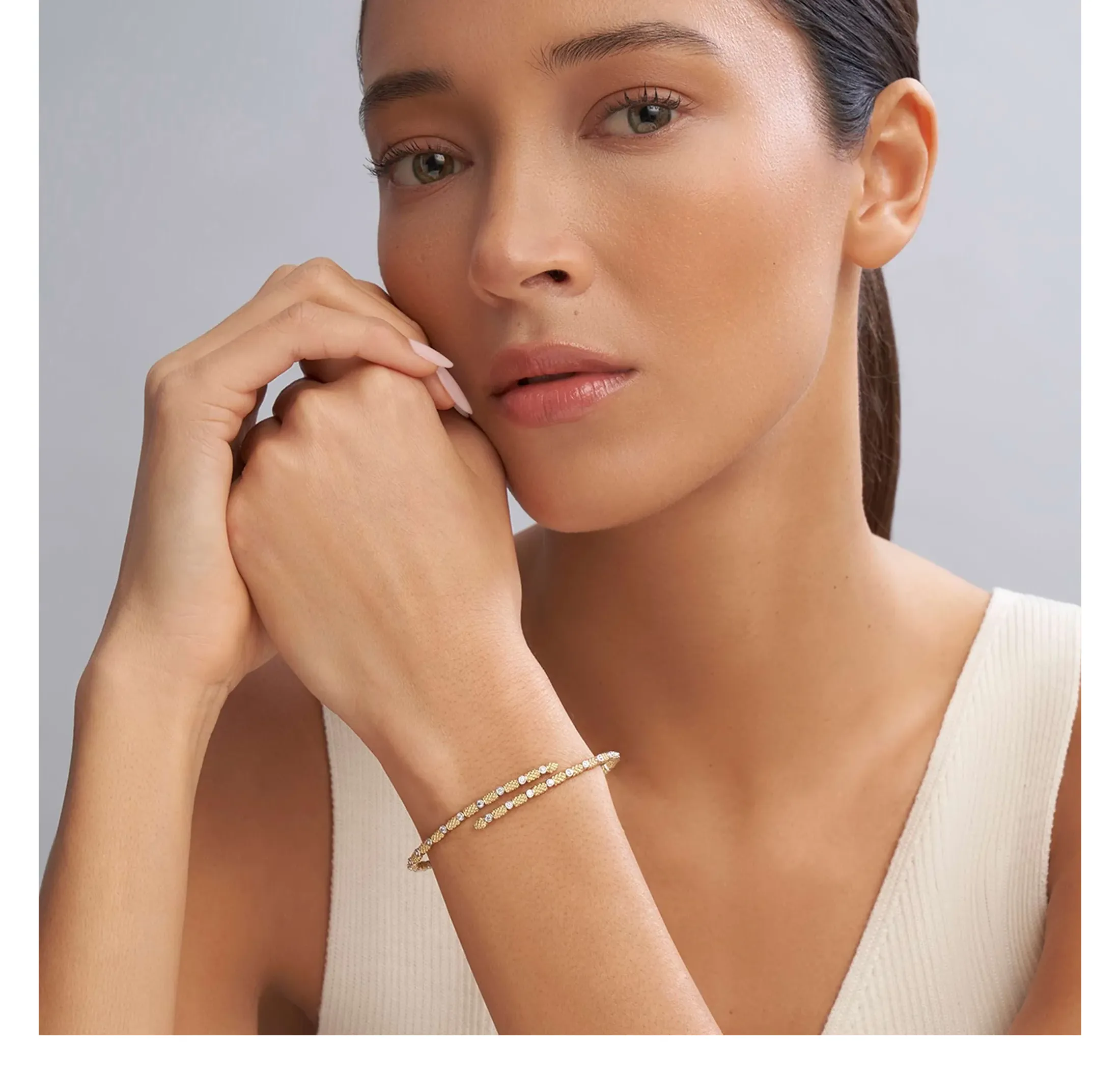 LAGOS Signature Caviar 18K Gold and Diamond Superfine Cuff Bracelet