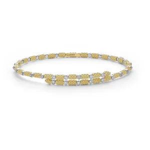 LAGOS Signature Caviar 18K Gold and Diamond Superfine Cuff Bracelet