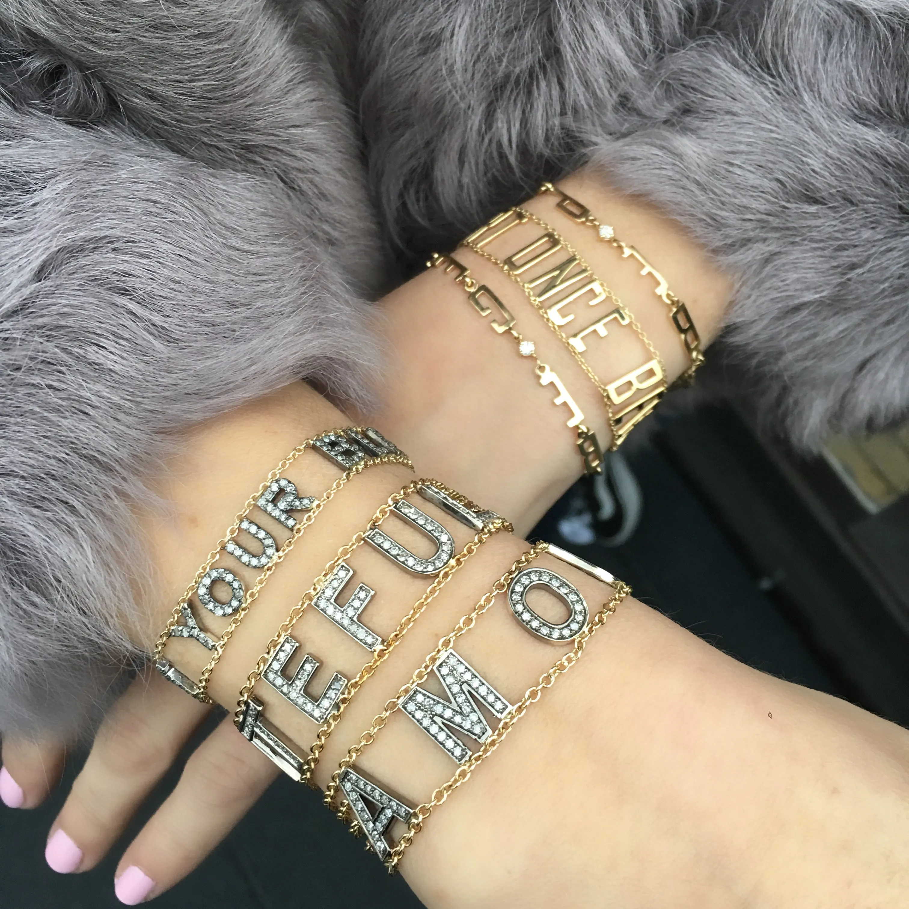 Large Font Mantra Bracelet