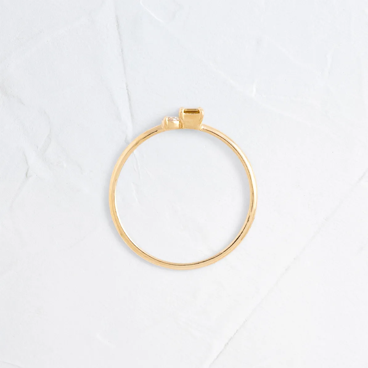 Lemon Sapphire Duet Ring, Edition 2
