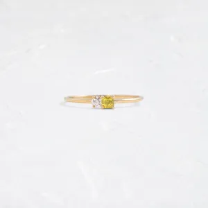 Lemon Sapphire Duet Ring, Edition 2