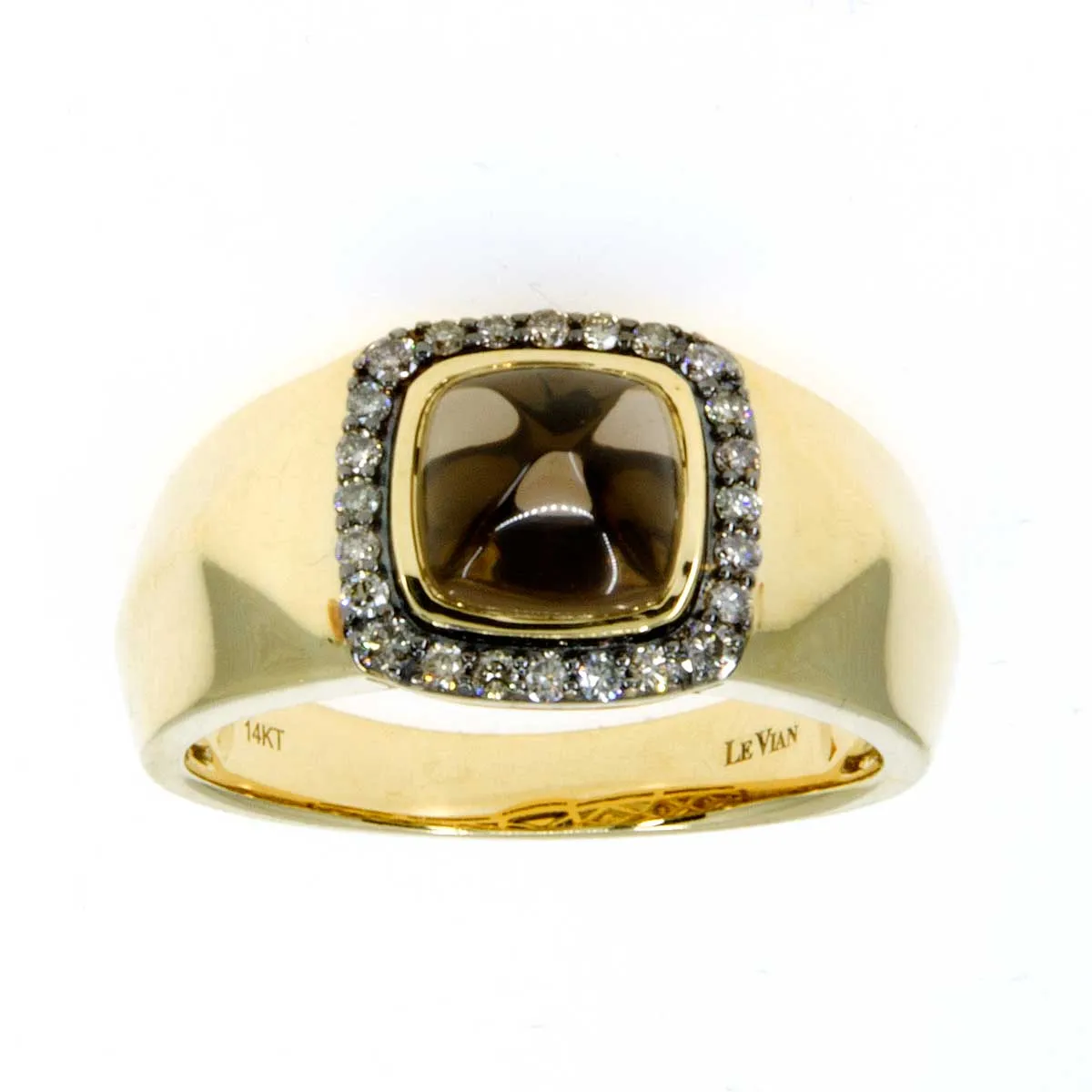 LeVian Men's Chocolate Quartz & Diamond Ring