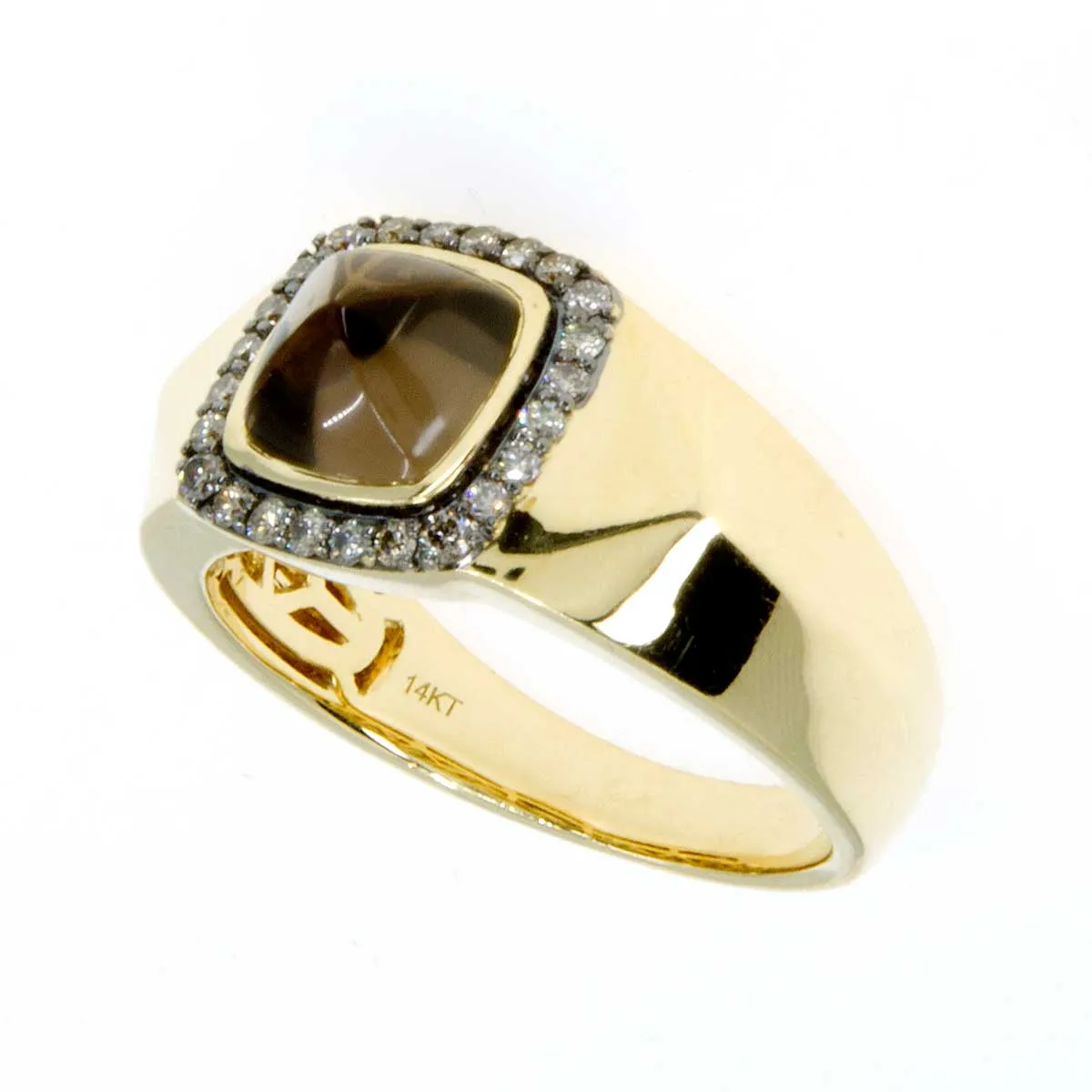 LeVian Men's Chocolate Quartz & Diamond Ring