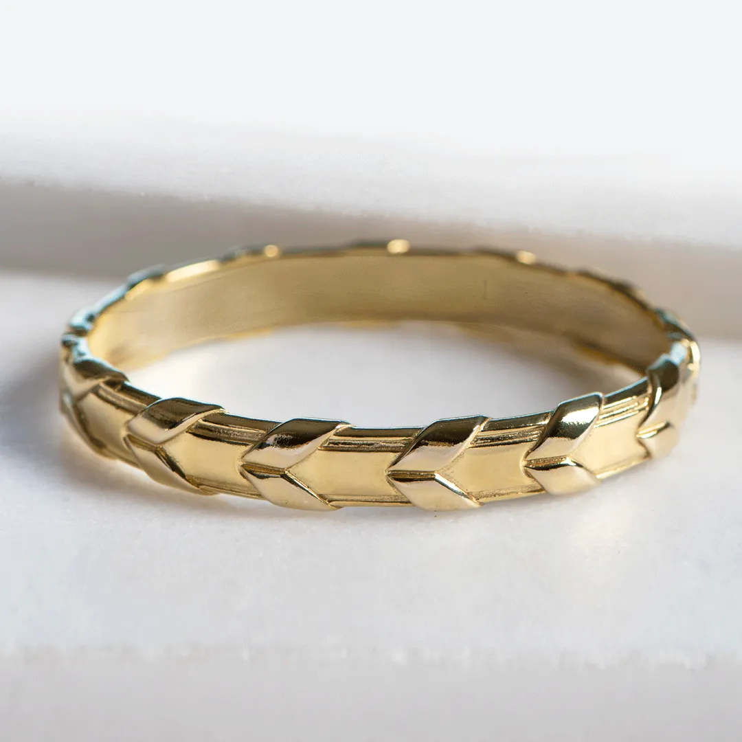 Lexington - Laced Rein in Sterling Silver or 14K Gold on Brass Bracelet