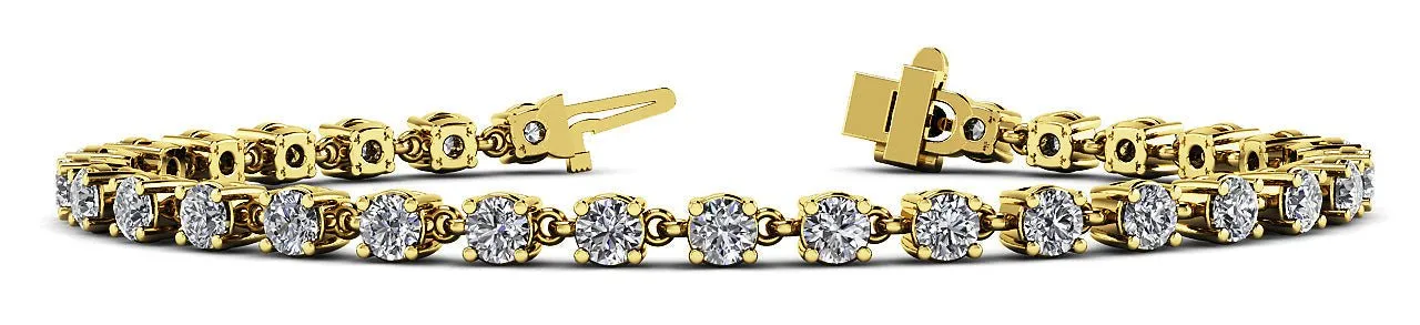Linked Lab-Grown Diamond Tennis Bracelet with 7.00 ct.(finished) 4mm