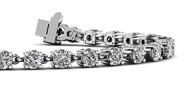 Linked Lab-Grown Diamond Tennis Bracelet with 7.00 ct.(finished) 4mm