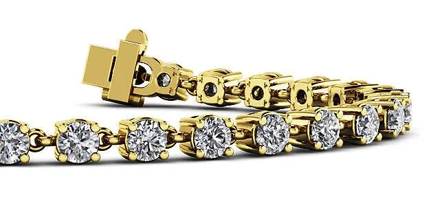 Linked Lab-Grown Diamond Tennis Bracelet with 7.00 ct.(finished) 4mm