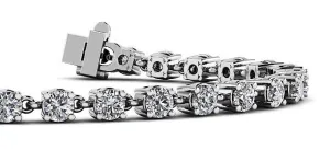 Linked Lab-Grown Diamond Tennis Bracelet with 7.00 ct.(finished) 4mm