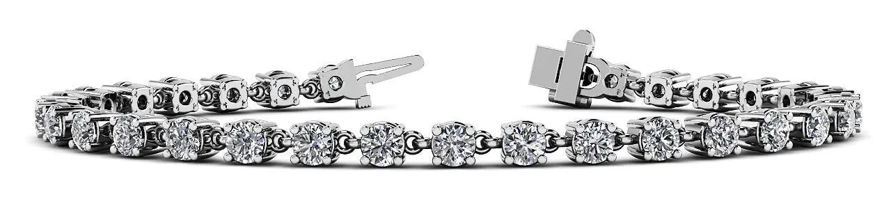 Linked Lab-Grown Diamond Tennis Bracelet with 7.00 ct.(finished) 4mm