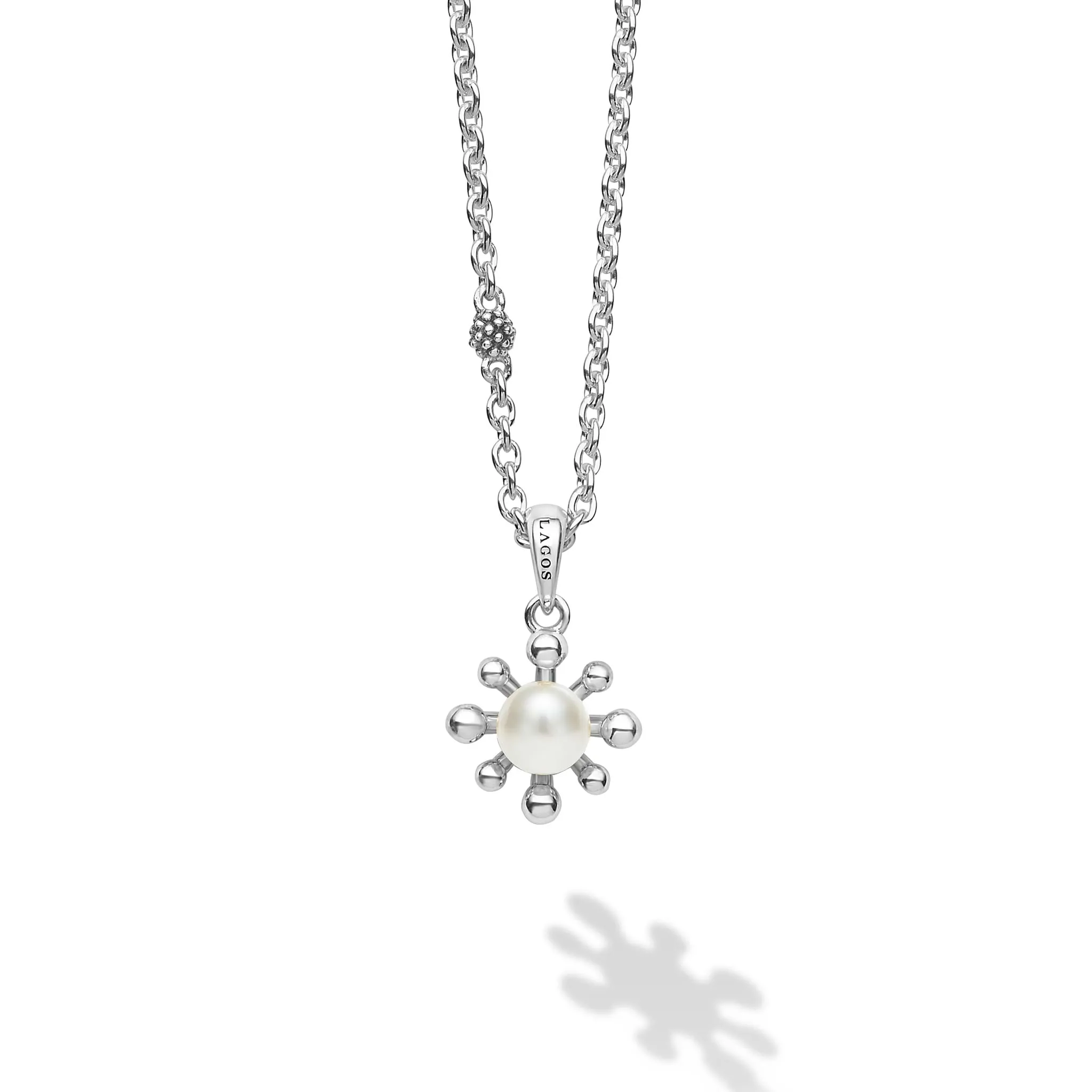Luna Fleur Pearl Earrings and Pendant Necklace Gift Set