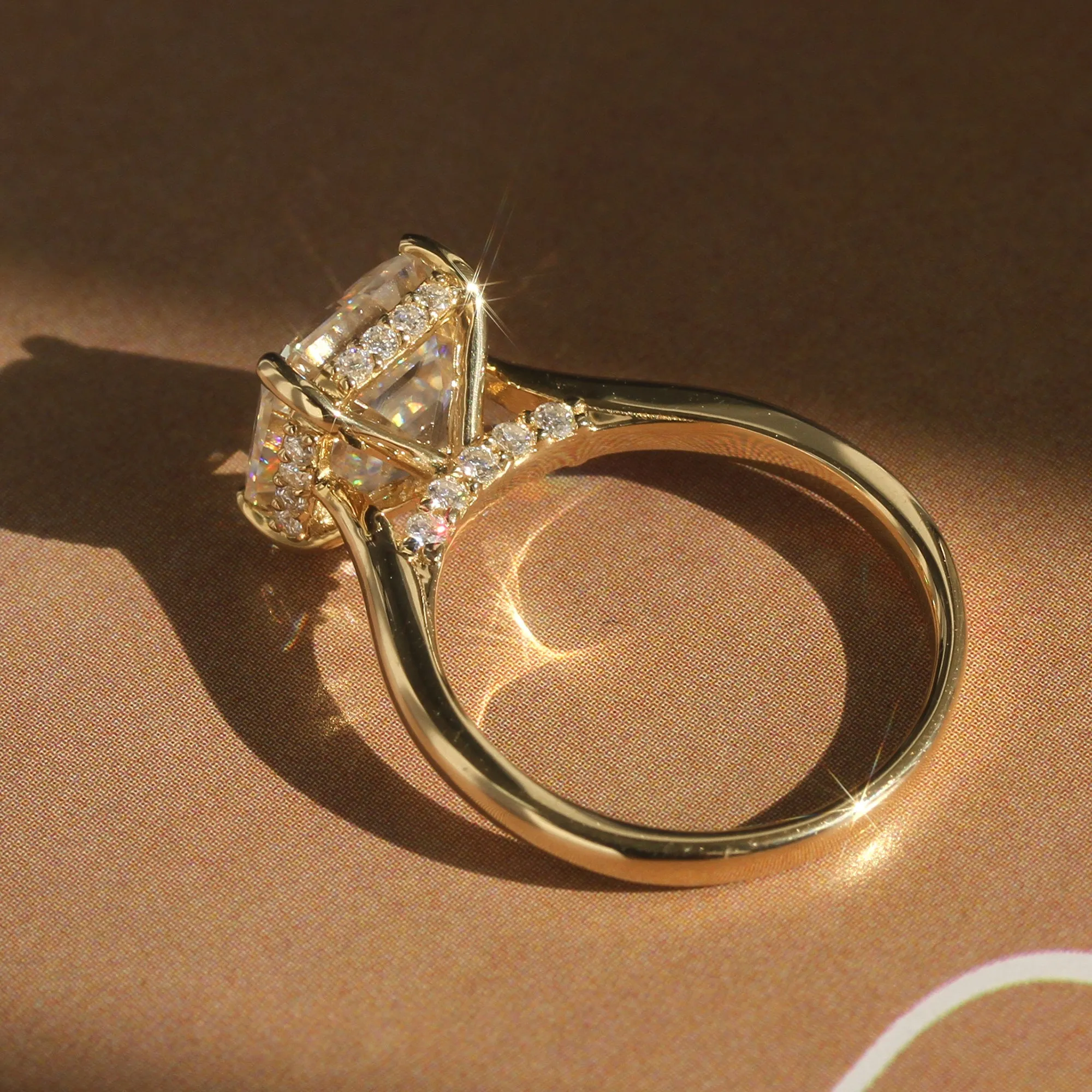 Lustrous Legacy: Hidden Halo 3 Carat Asscher Ring