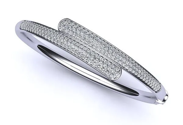 Luxe Diamond Bangle with 2.24 ct.(finished) 1.2mm, 1.4mm, 1.6mm