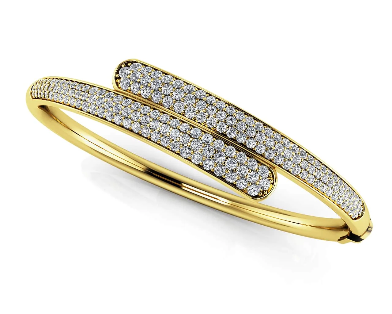Luxe Diamond Bangle with 2.24 ct.(finished) 1.2mm, 1.4mm, 1.6mm