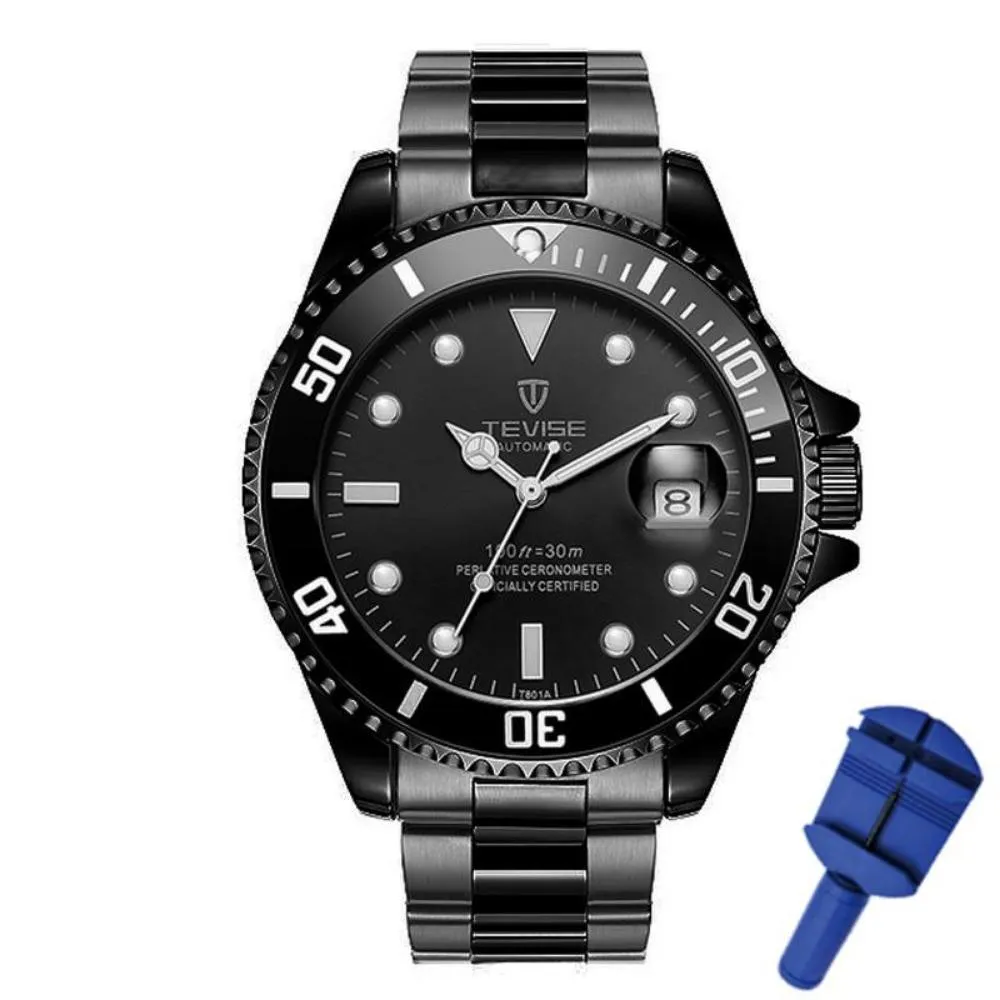 Luxurious Mechanical Watches with Stainless Steel Case and Strap