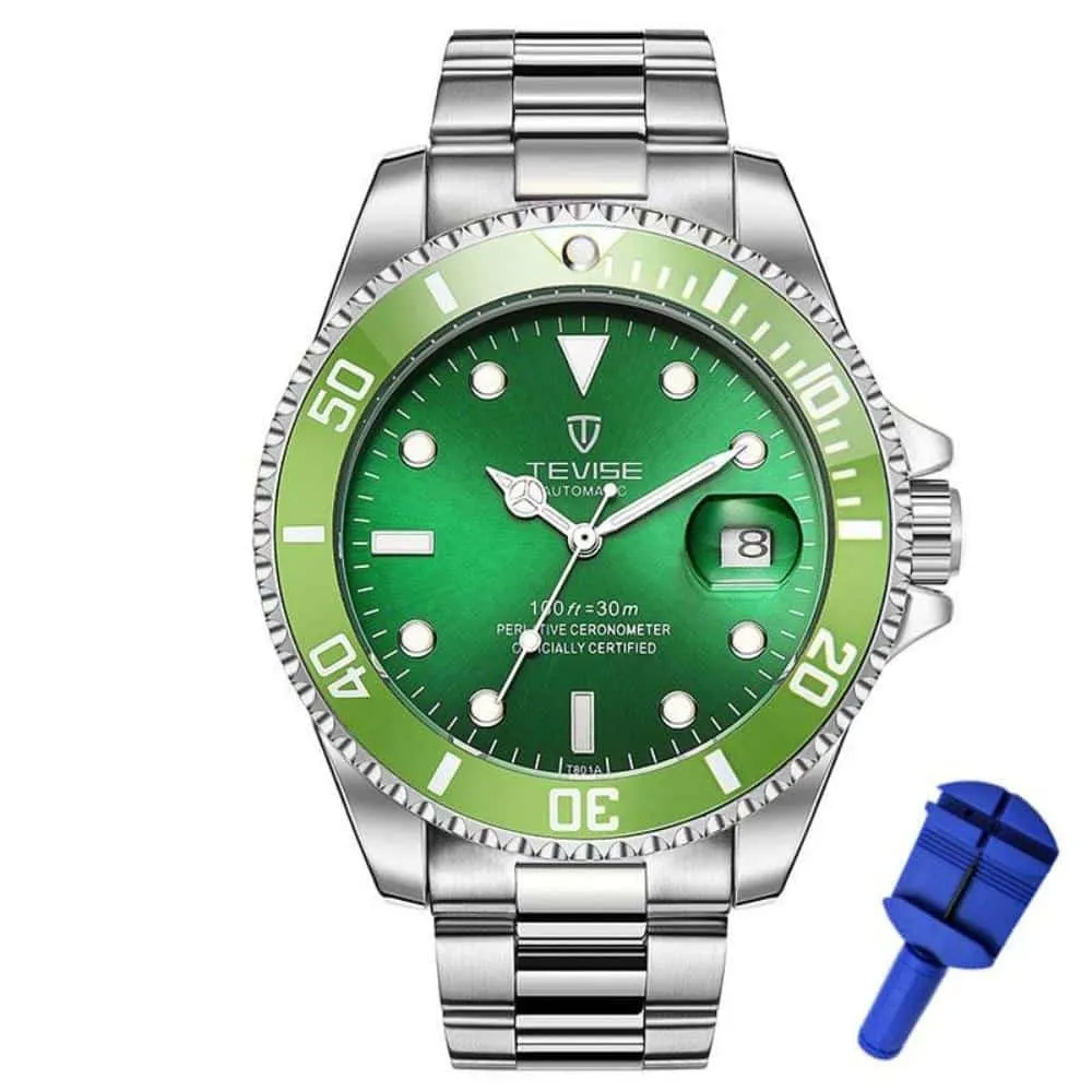 Luxurious Mechanical Watches with Stainless Steel Case and Strap