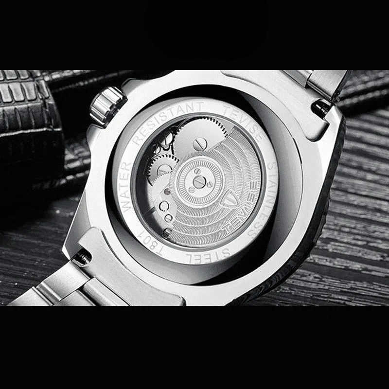 Luxurious Mechanical Watches with Stainless Steel Case and Strap