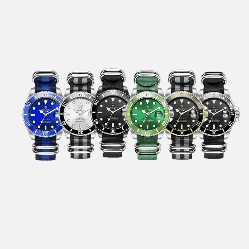 Luxurious Mechanical Watches with Stainless Steel Case and Strap