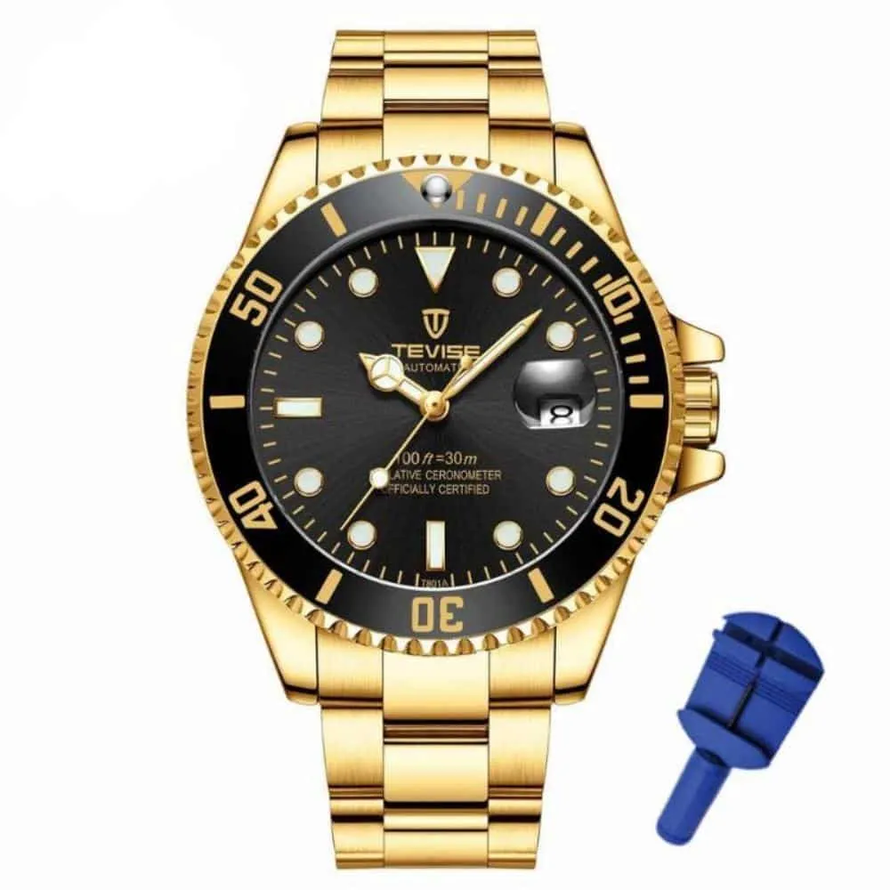 Luxurious Mechanical Watches with Stainless Steel Case and Strap
