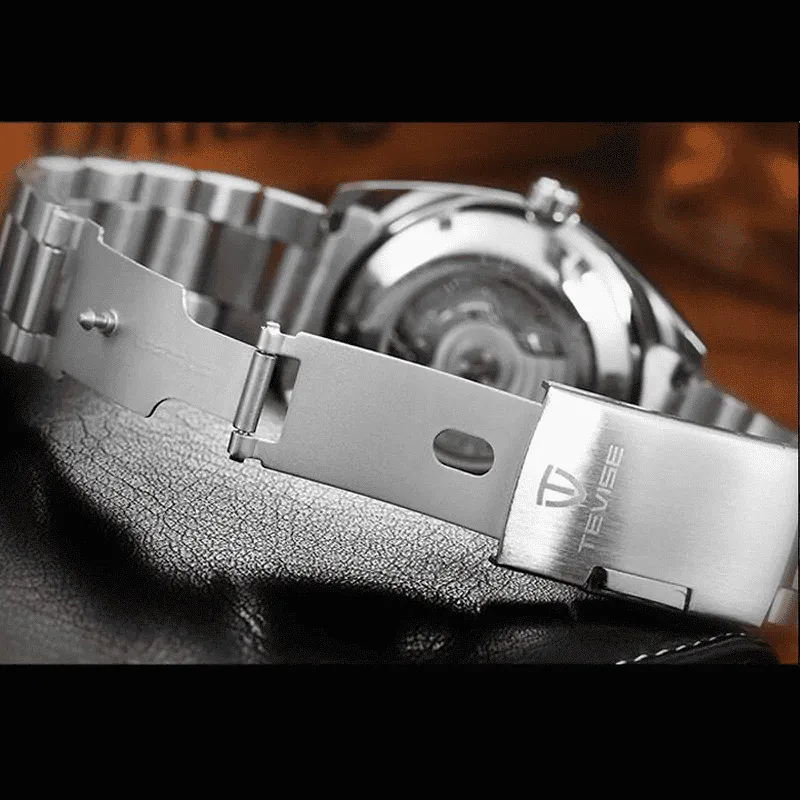 Luxurious Mechanical Watches with Stainless Steel Case and Strap
