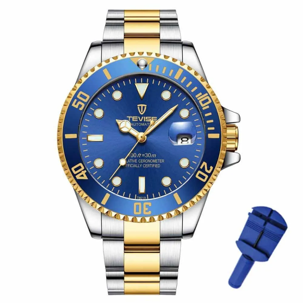 Luxurious Mechanical Watches with Stainless Steel Case and Strap