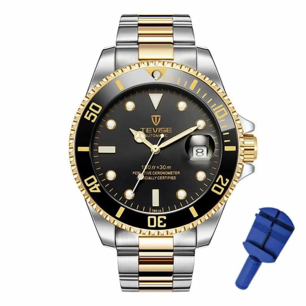 Luxurious Mechanical Watches with Stainless Steel Case and Strap