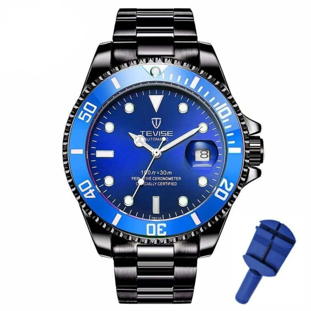 Luxurious Mechanical Watches with Stainless Steel Case and Strap