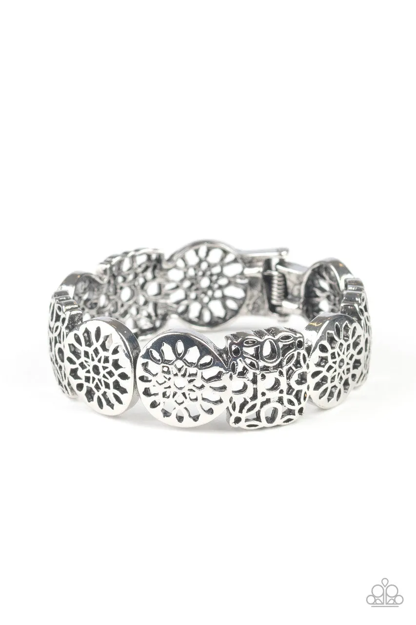 Mandala Mixer Silver Paparazzi Bracelet